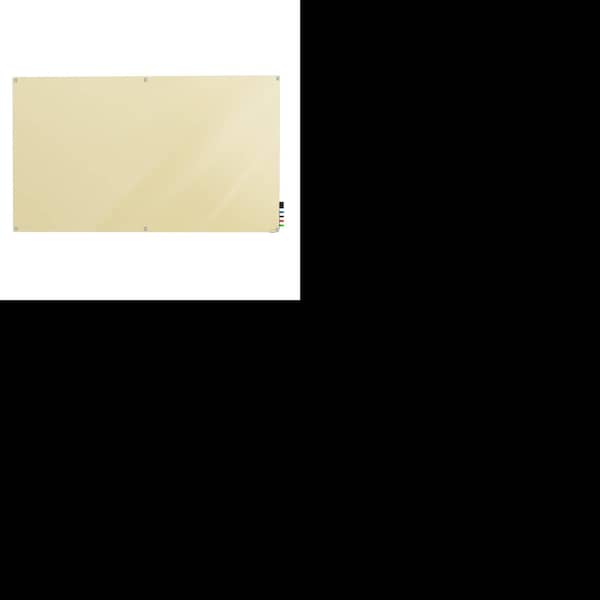 Magnetic GlassBoard, 4x5 ft., Square, Beige, Glass, 48", 60", Beige